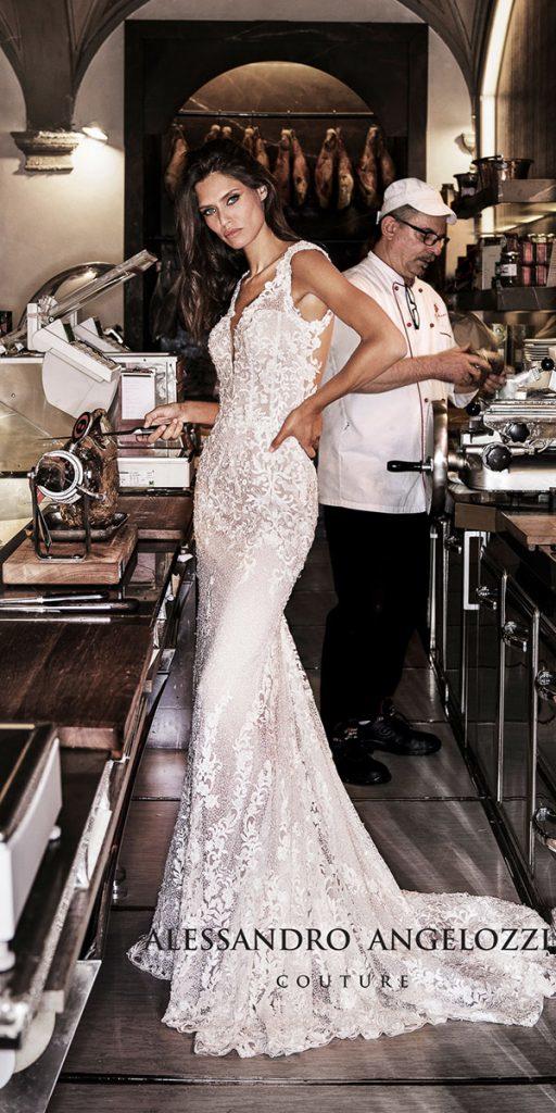 alessandro angelozzi wedding dresses sheath full lace sleeveless 2019