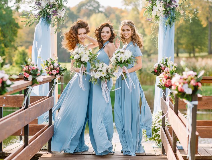 blue bridesmaid dresses featured