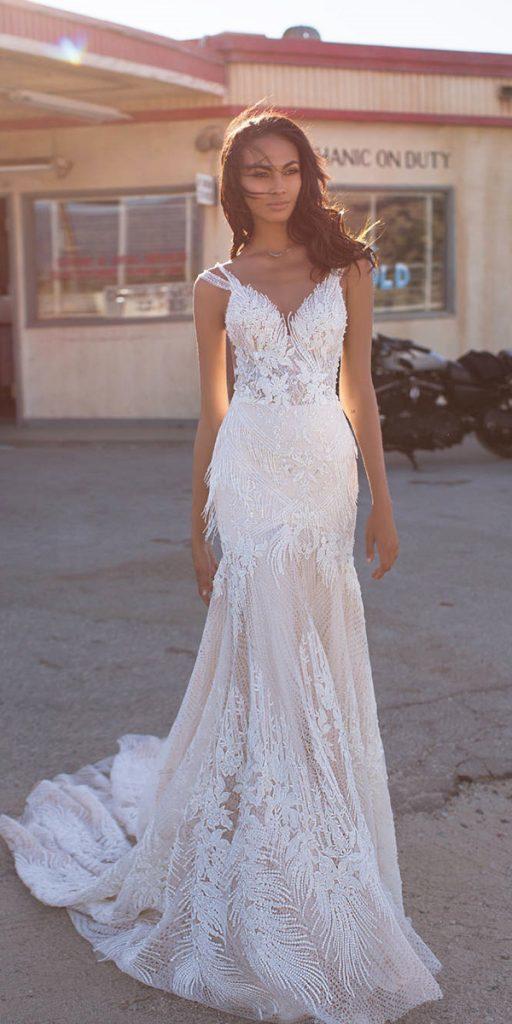 milla nova wedding dresses 2019 mermaid lace with straps for beach
