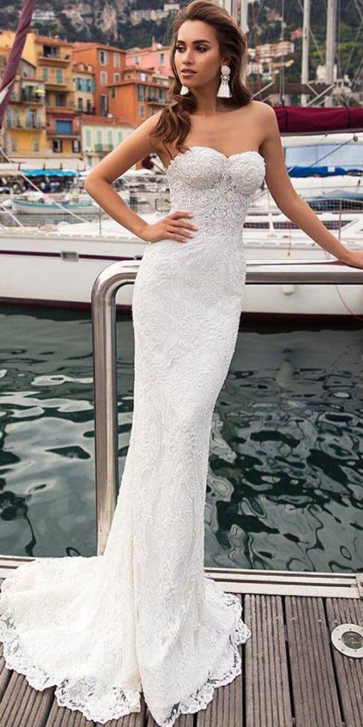 beach wedding dresses sweetheart neckline strapless lace by viero