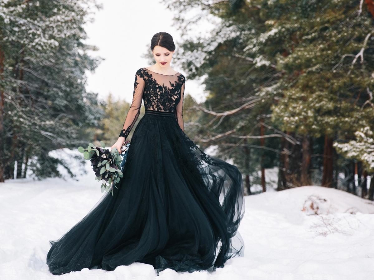 Свадебные платья в черном цвете