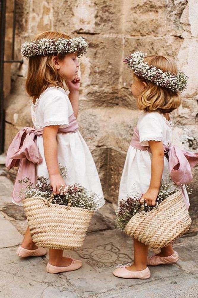  country flower girl dresses with bow cap sleeves rustic 