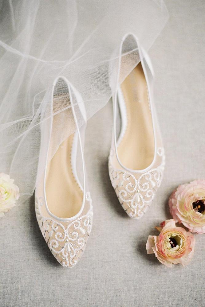nude flat wedding shoes