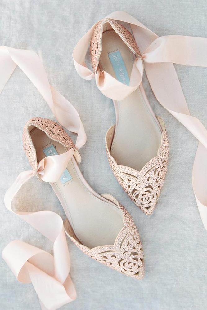 flat wedding shoes pink with stones michelle boyd