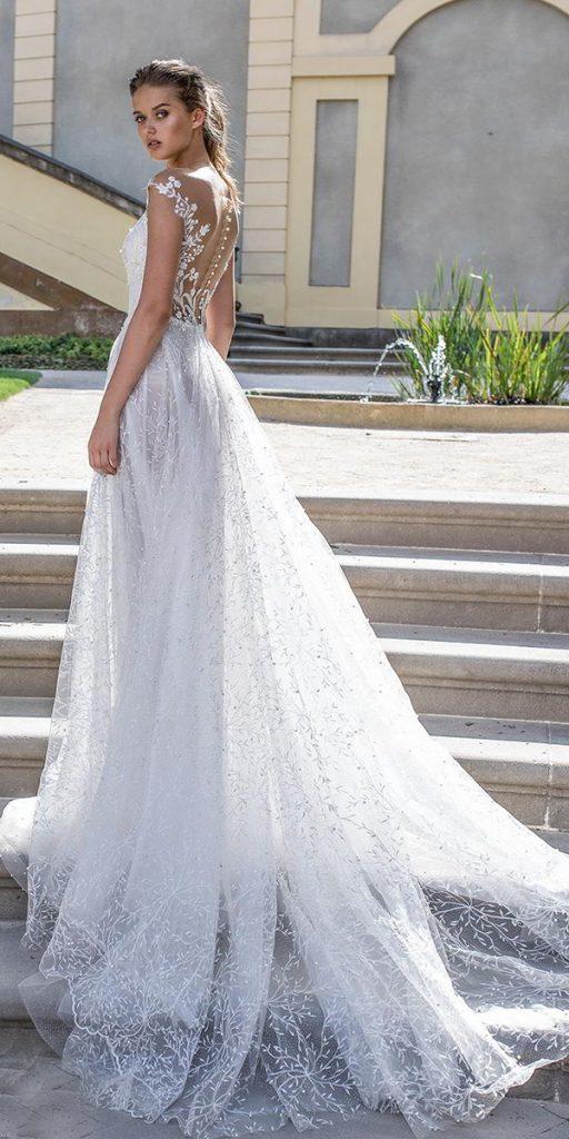 helena kolan wedding dresses 2019 a line illusion back lace with buttons