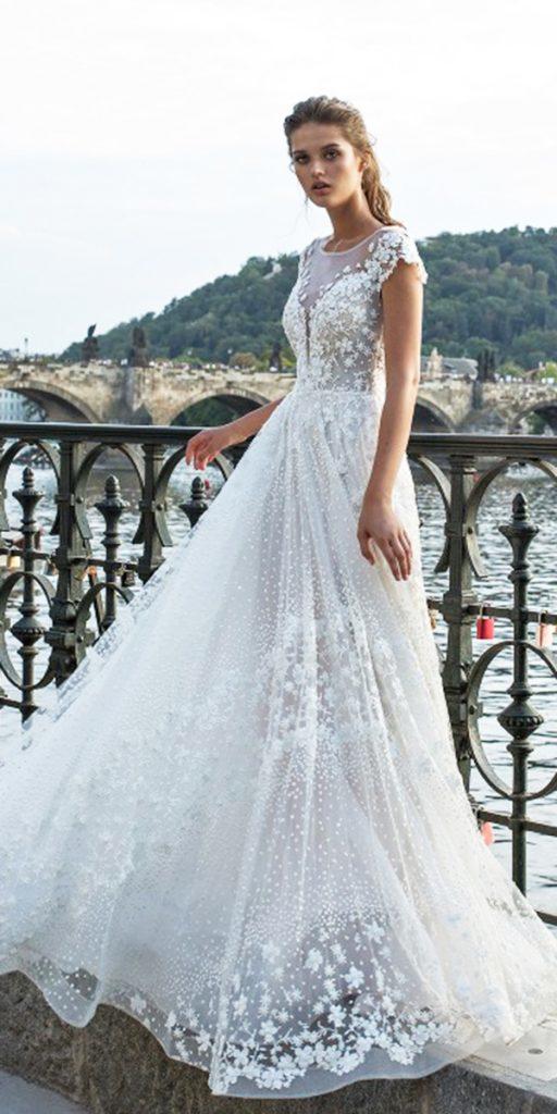 helena kolan wedding dresses 2019 a line with cap sleeves lace 2019