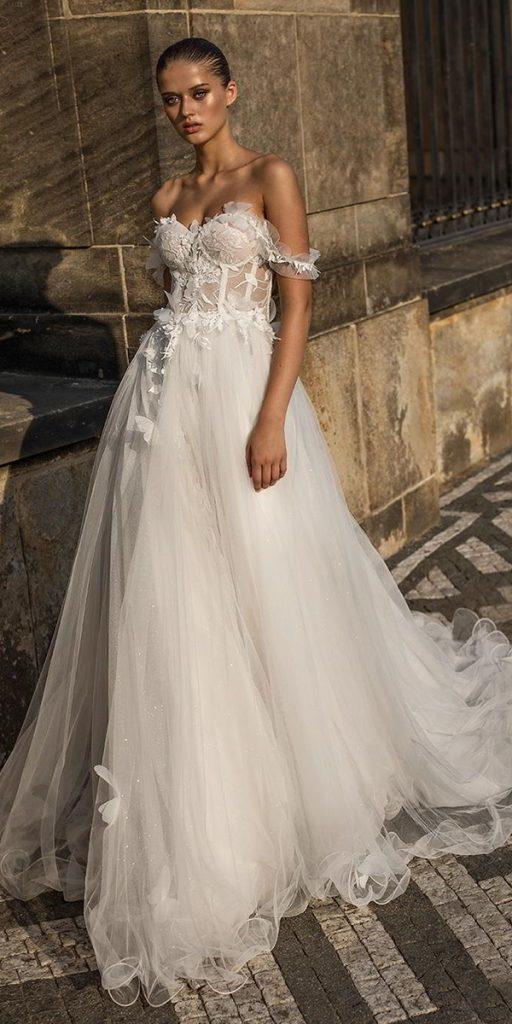 helena kolan wedding dresses 2019 ball gown off the shoulder sweetheart neckline floral
