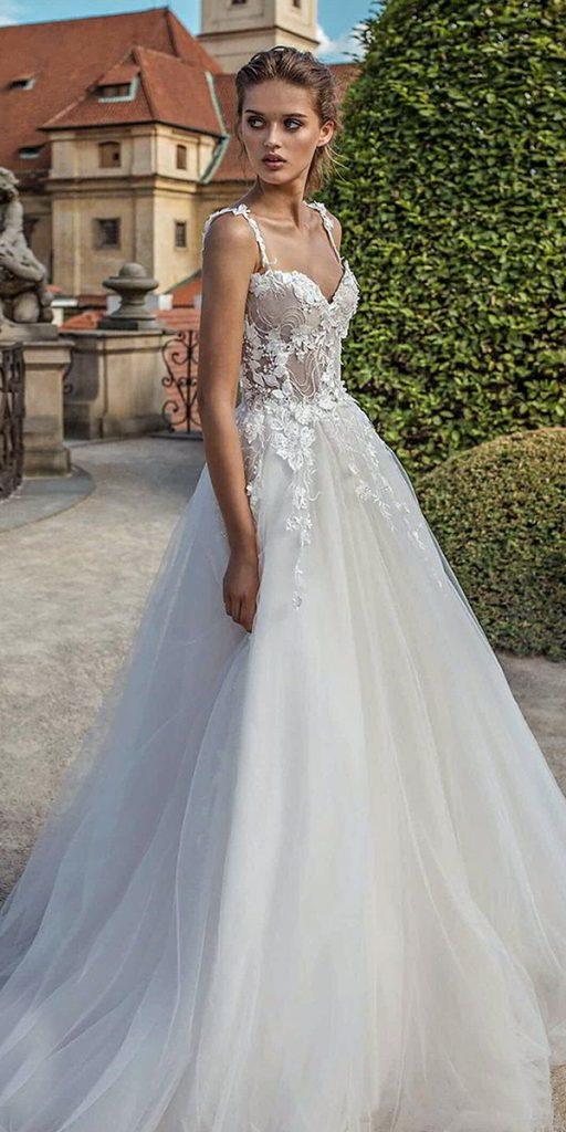 helena kolan wedding dresses 2019 ball gown with straps sweetheart neckline 3d floral