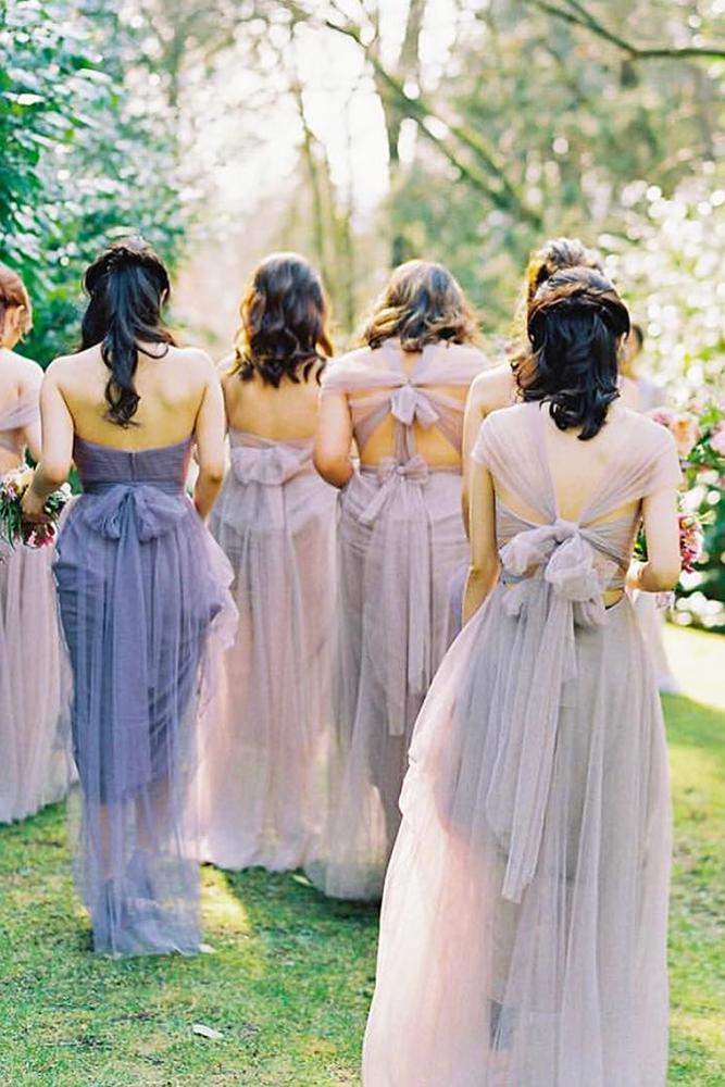 mismatched bridesmaid dresses long simple rustic jennyyoonyc