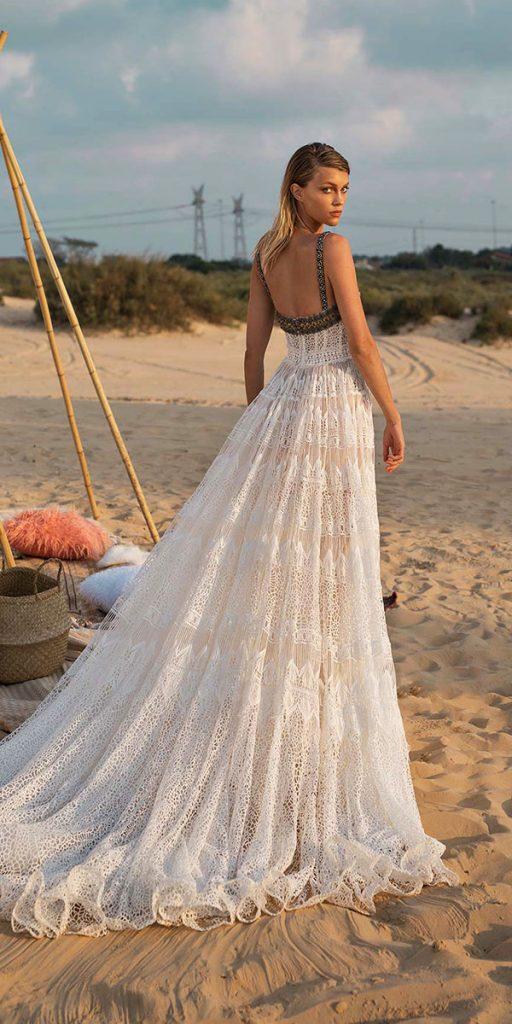 rara avis wedding dresses beach a line low back lace bohemian 2019
