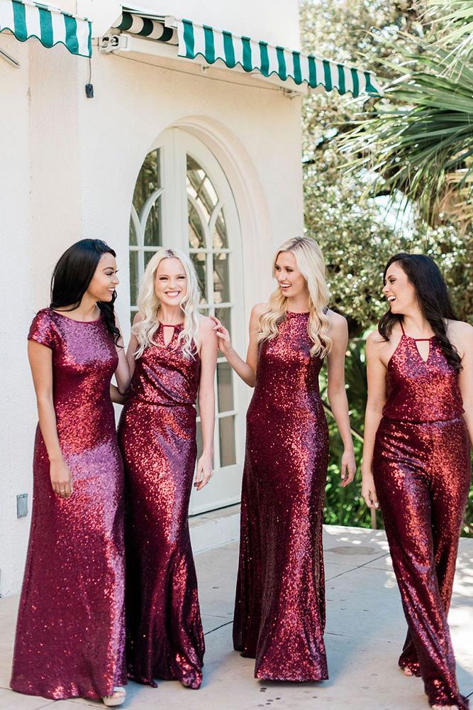 sequin bridesmaid dresses burundy long for country bellabridesmaids
