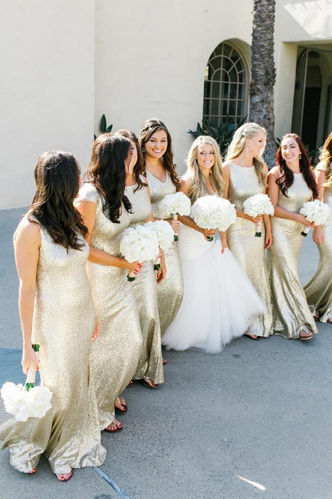 sequin bridesmaid dresses long gols simple for summer the grovers
