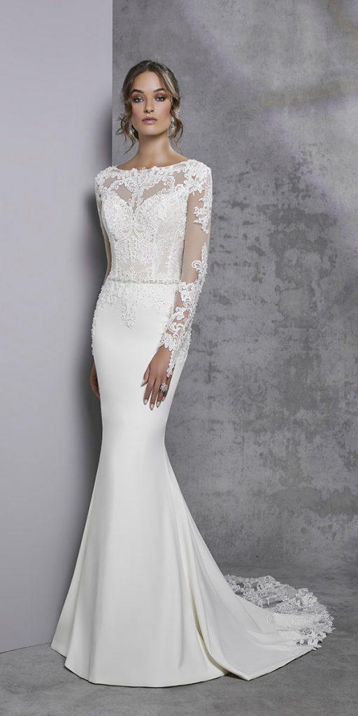  bridal gowns with sleeves mermaid lace top ronald joyce