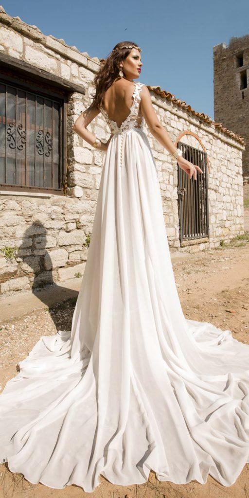 julija bridal fashion wedding dresses a line v back lace top greek style
