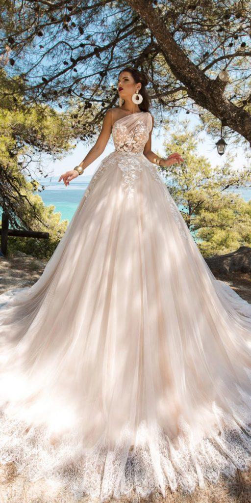 julija bridal fashion wedding dresses ball gown assymetric neckline 2019