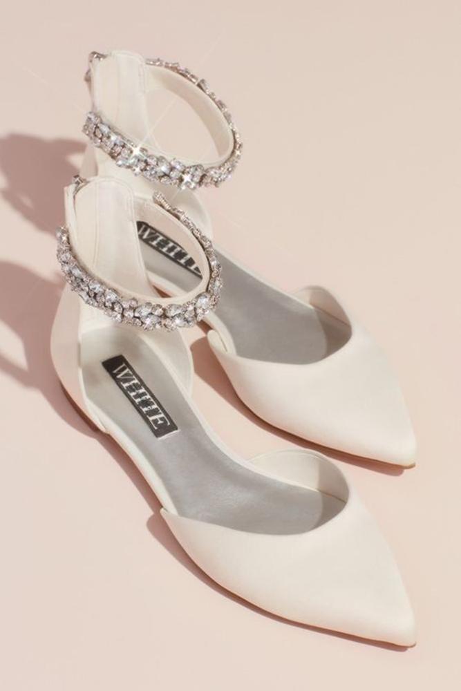 beach wedding shoes white flat with stones comfortable davids
