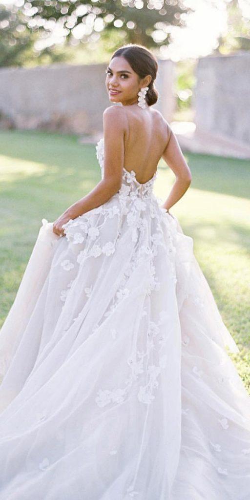  destination wedding dresses ball gown low back with spaghetti strpaps lizmartinezbridal