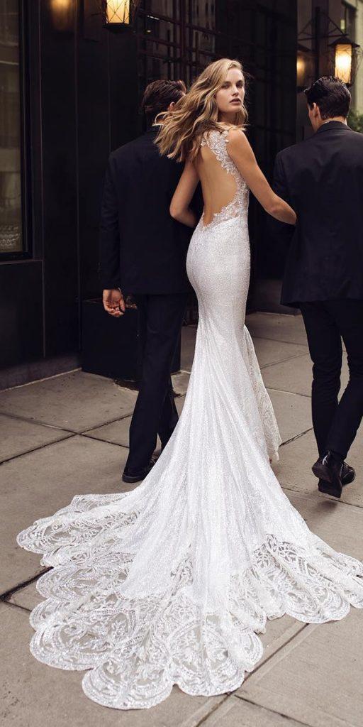 dream wedding dresses fit and flare open back with train pninatornai
