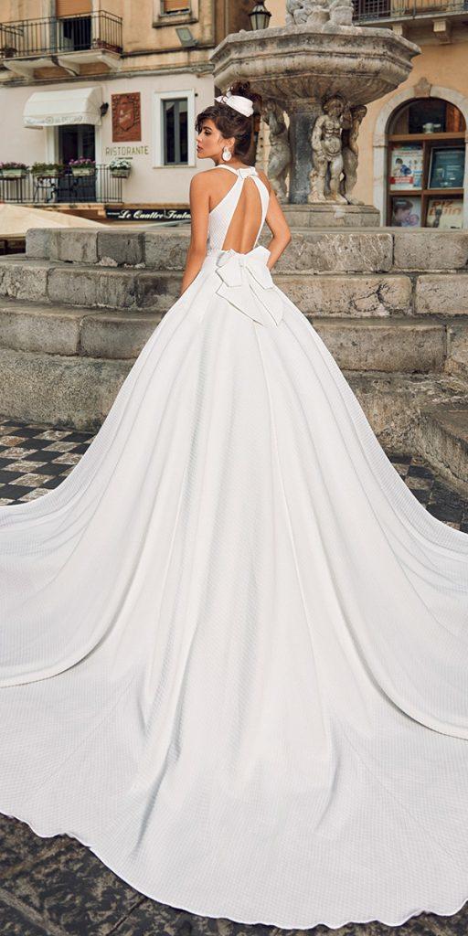dream wedding dresses ball gown open back with bow anna sposa
