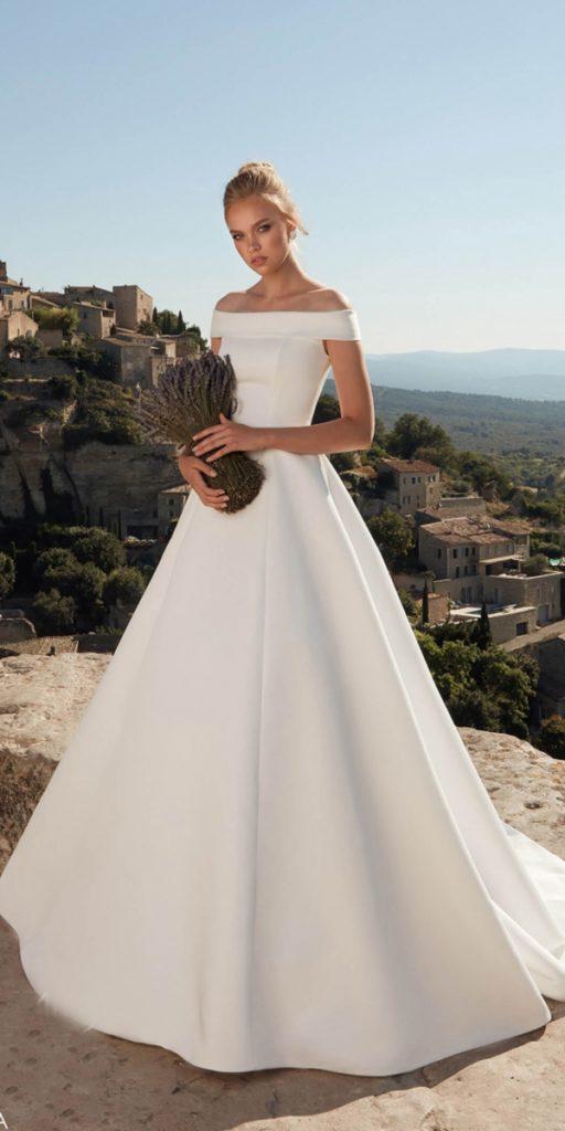 dream wedding dresses simple off the shoulder a line ariamo
