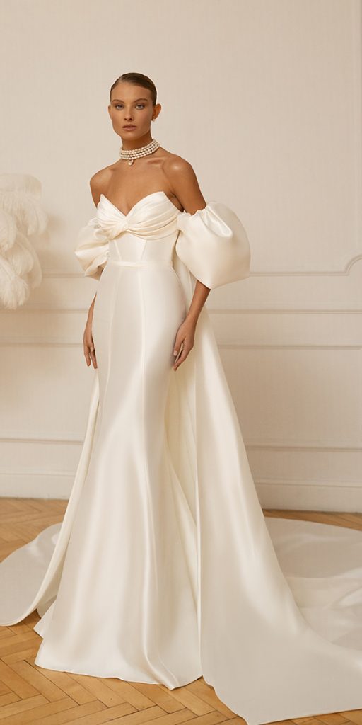 fantasy wedding dresses simple sweetheart with puff sleeves sahara eva lendel