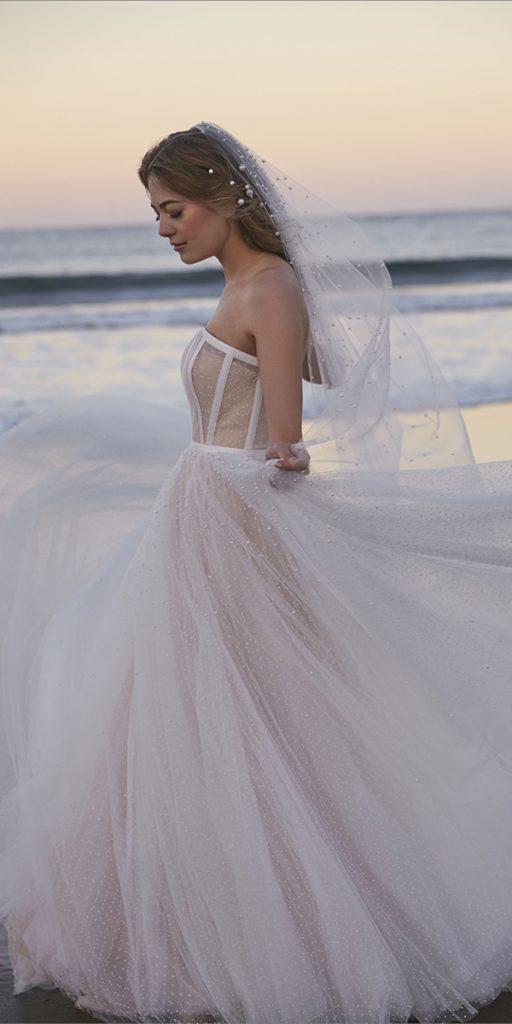 watters wedding dresses a line straight neckline flowy beach