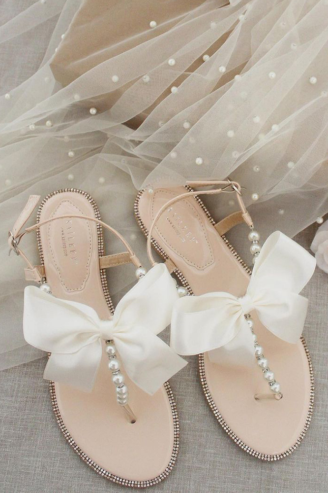 comfortable wedding shoes sandals with bow shop.kaileep