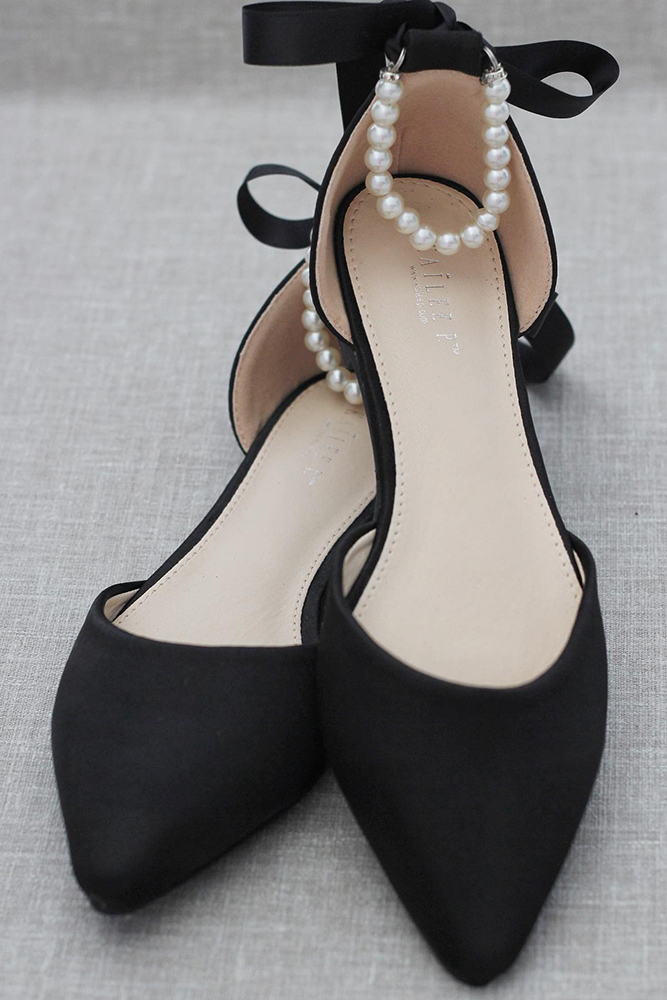 flat wedding shoes black simple comfortable shop.kaileep