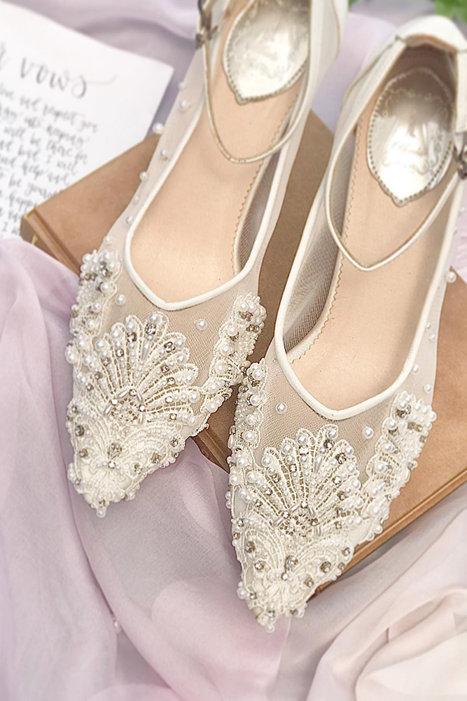 flat wedding shoes sparkle sequins stones avedafootwear