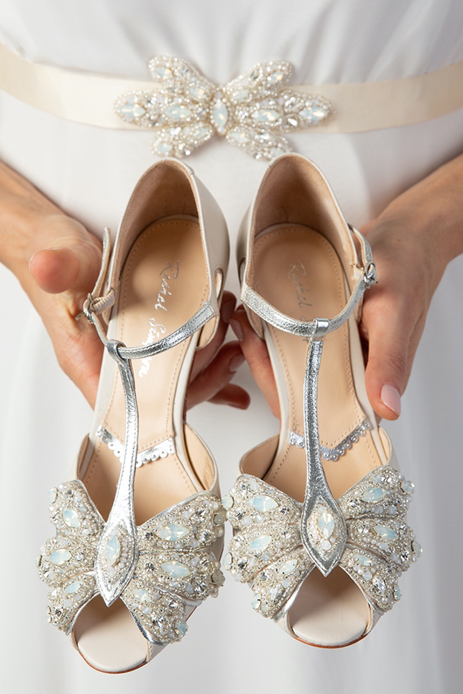 flat wedding shoes sparkle with stones comfortable rachelsimpsonshoes