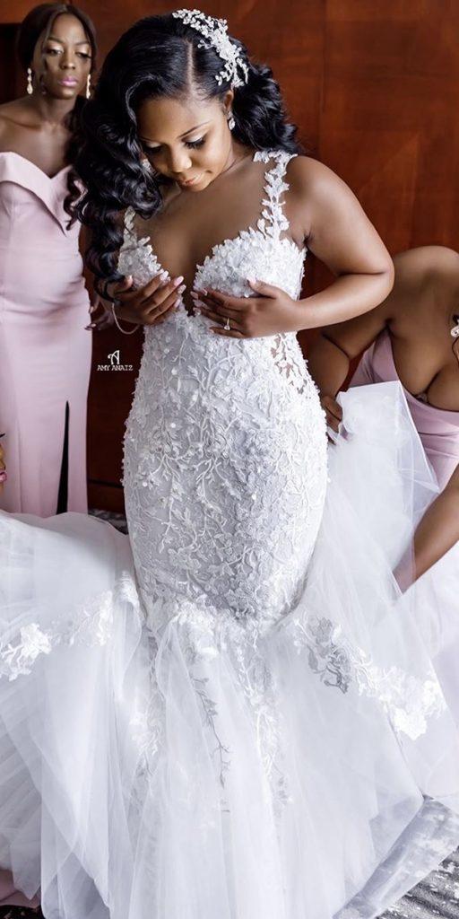plus size wedding dresses mermaid with spaghetti straps lace amyanaizphoto