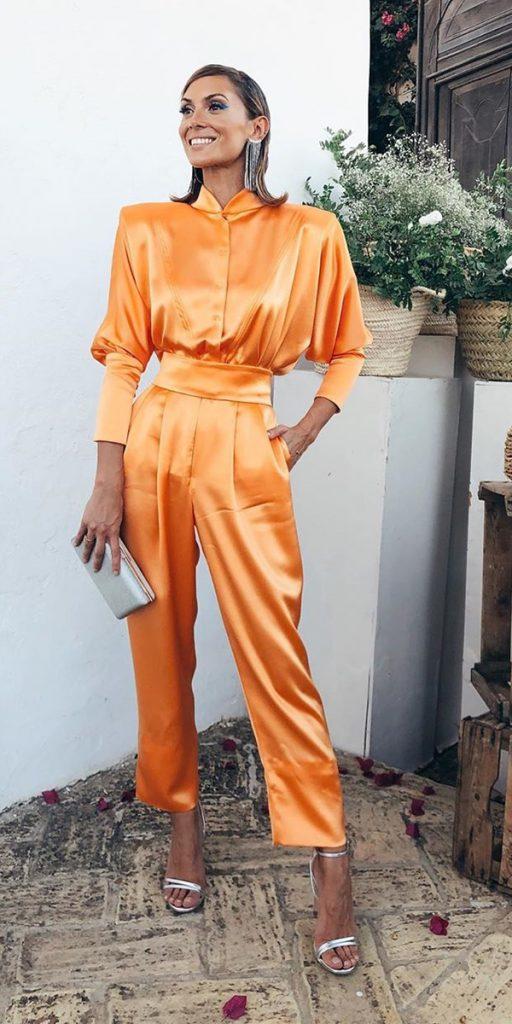 wedding party dresses orange with sleeves for fall bridalada