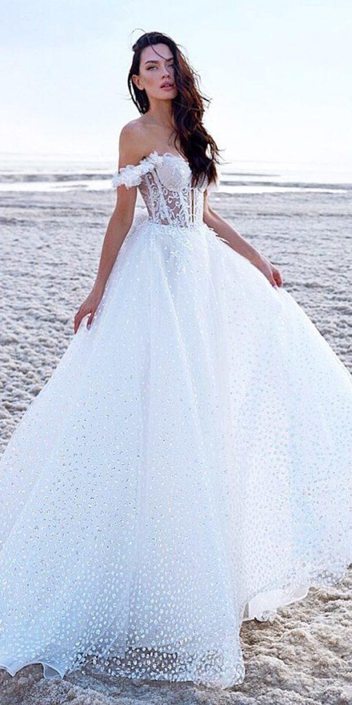 beach wedding dresses a line sweetheart off the shoulder pninatornai