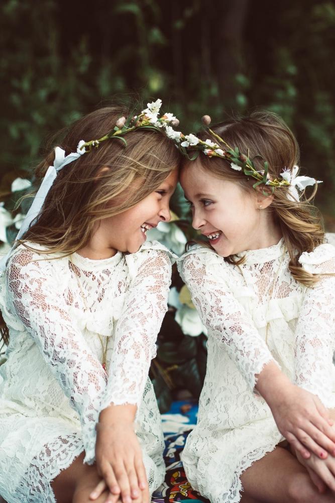 lace flower girl dresses with sleeves boho rustic angelina norris