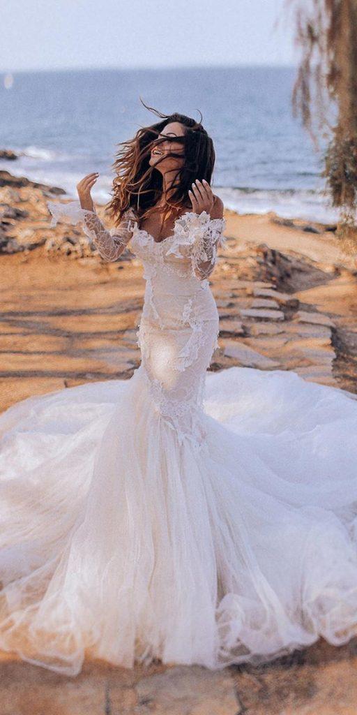  mermaid wedding dresses sweetheart neckline with long sleeves olganikiforova