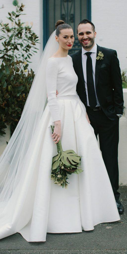  modest wedding dresses with sleeves simple detached skirt karen willis holmes
