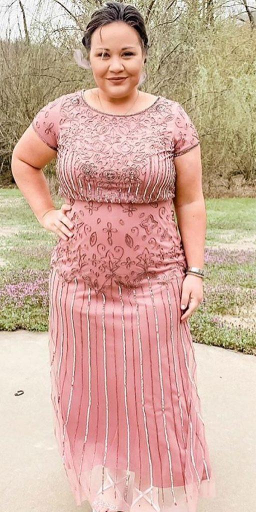 plus size mother of the bride dresses long with cape sleeves pink adriannapapell