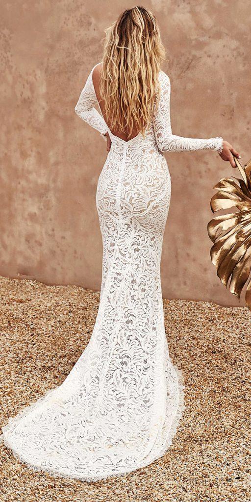 trendy wedding dresses bohemian with long sleeves low back grace loves lace