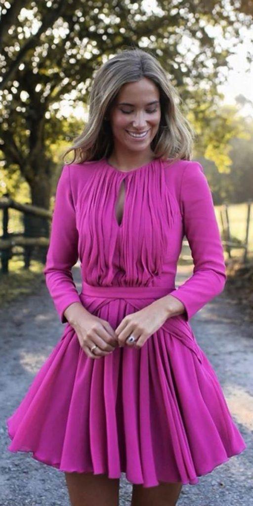 wedding guest dresses for spring short with long sleeves country fernando claro