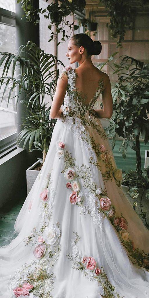 21 Floral Wedding Dresses For Magic Party Wedding