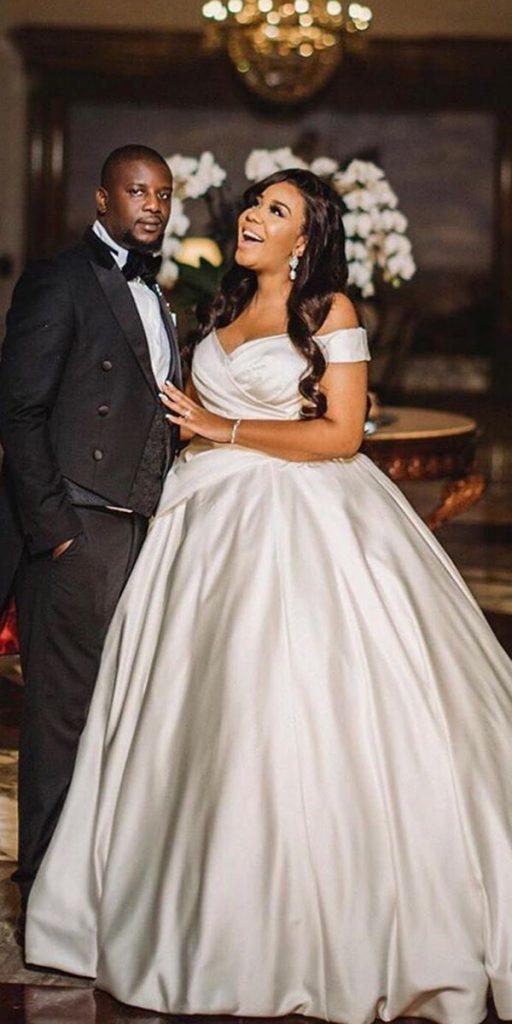 plus size ball gowns wedding dresses simple off the shoulder sweethart neckline andreaiyamah bride
