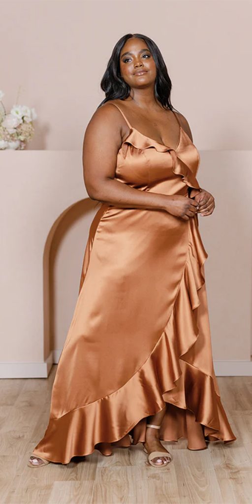 plus size wedding guest dresses satin simple long with spaghetti straps revelry