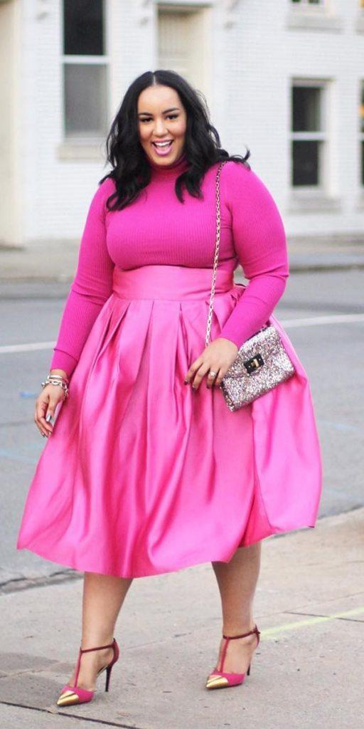 plus size wedding guest dresses tea length with long sleeves pink for spring fall iambeauticurve