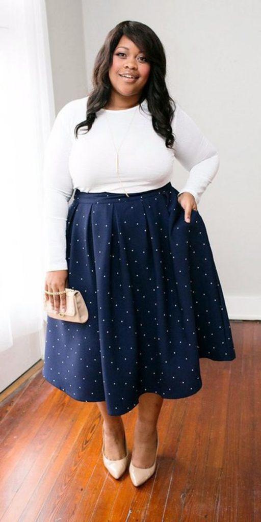 plus size wedding guest dresses with long sleeves navy skirt casual for winter fal withwonderandwhimsy