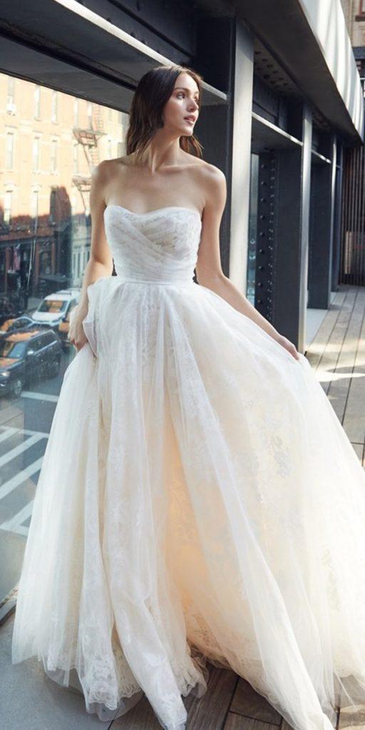 wedding dresses spring 2020 ball gown strapless neckline simple monique lhuillier