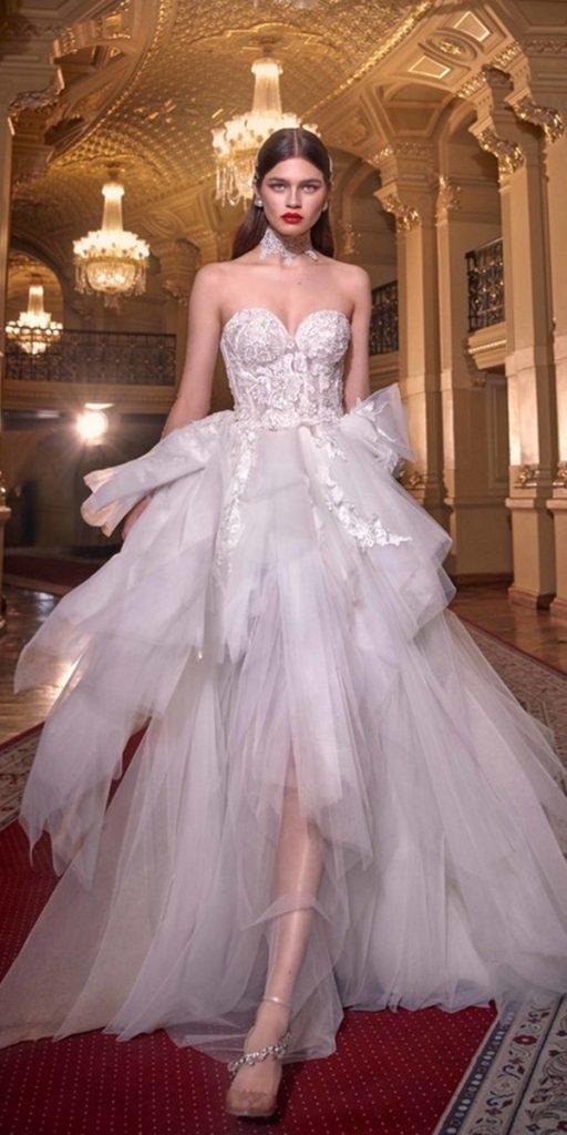 wedding dresses spring 2020 ball gown sweetheart neckline ruffled skirt galia lahav