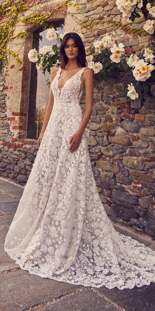 lace beach wedding dresses a line v neckline country summer nicolespose