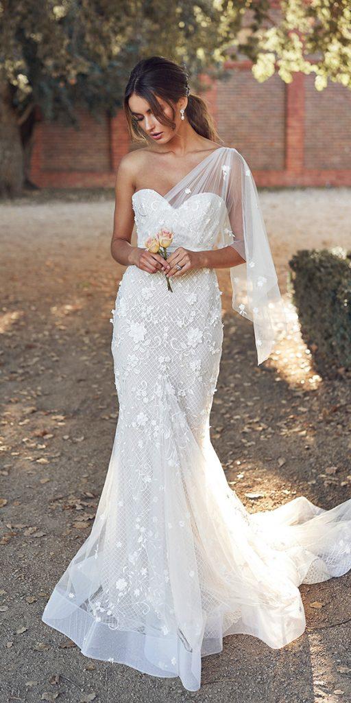 sweetheart mermaid wedding dresses floral appliques for beach annacampbell