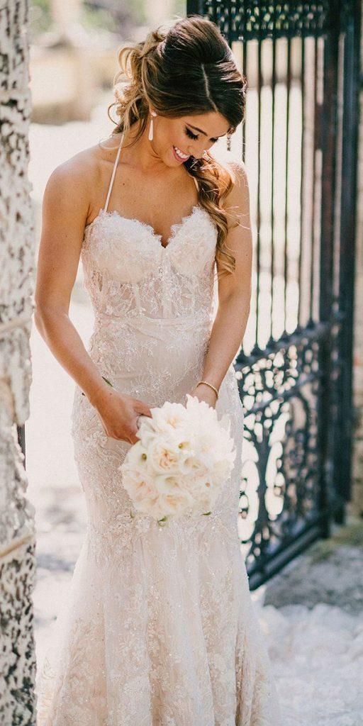 sweetheart mermaid wedding dresses with spaghetti straps evan rich photography