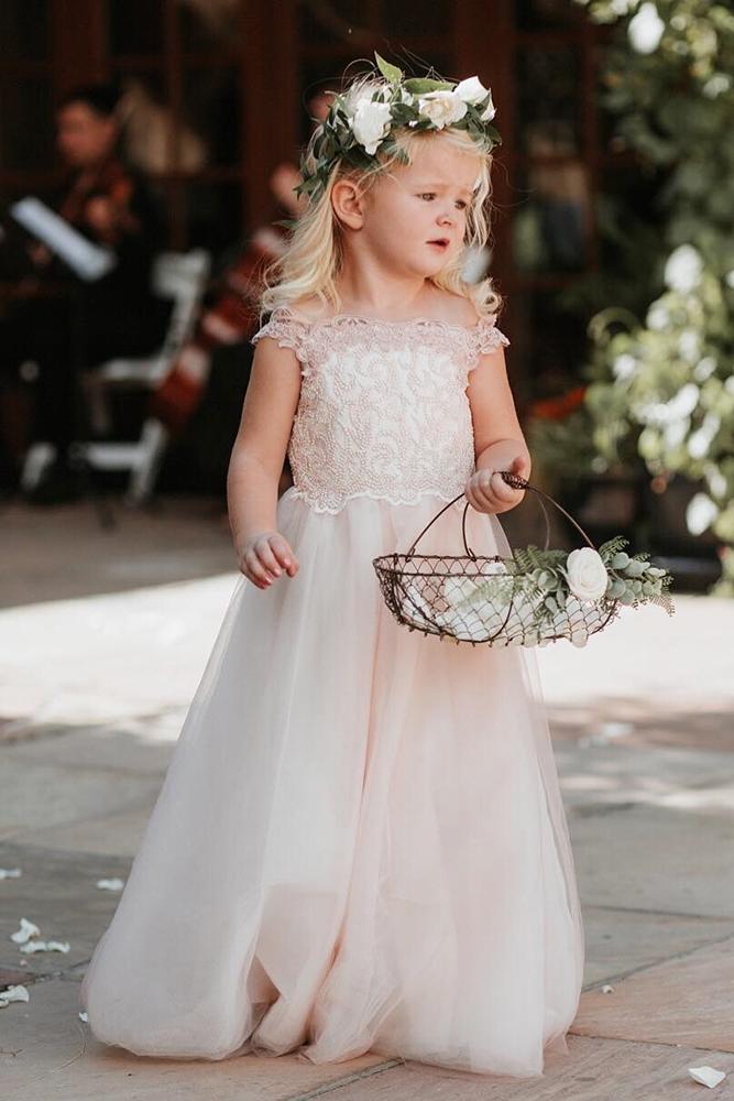 vintage flower girl dresses with cap sleeves beaded top blush alicialuciaphotos